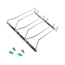 Contemporary Upside Down Glass Holder Polished Nonrust Steel-3