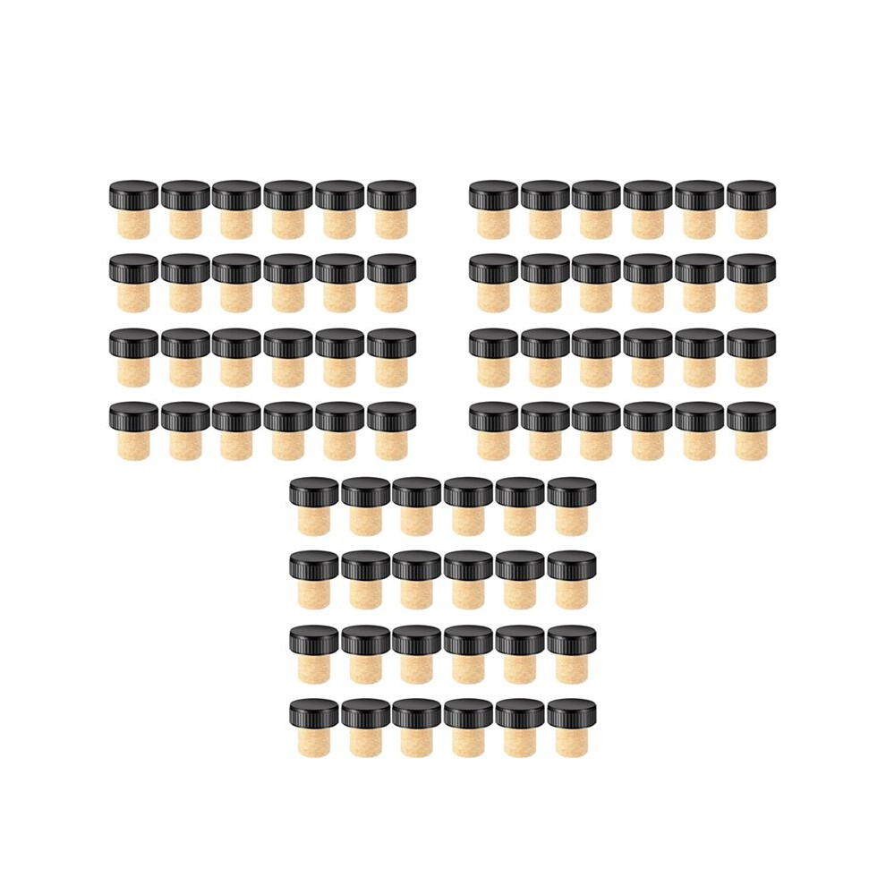 Typecat 72 Pieces Cork Plugs Cork Stoppers Tasting Corks T-Shape Wine Corks With Top Wooden Wine Bottle Stopper Bottle Plugs