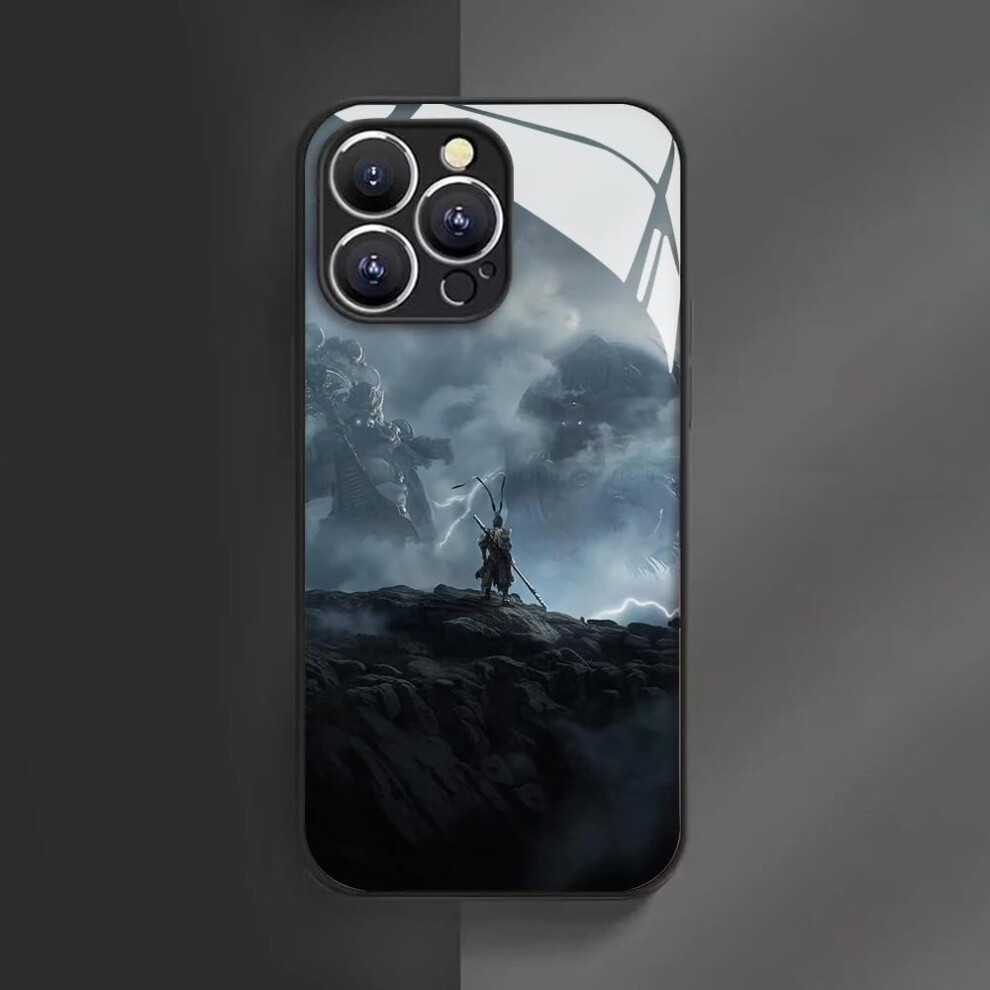 Tempered Glass Shockproof Luxury Case For Iphone 13 Pro With Raised Camera Guard And Hd Print 9771547572633