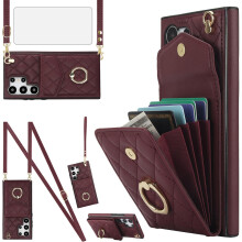 Galaxy S24 Ultra 5G Phone Case with Wallet, Tempered Glass, Wrist Strap, RFID-Blocking Card Holder – Compatible with S24 Ultra