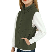 Jachetă din fleece pentru copii, fără mâneci, îmbrăcăminte de exterior, jachete și veste, vestă de iarnă, haine pentru fete mici, 9-10 ani