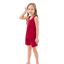 Girls 2 Piece Outfits Sleeveless Scoop Neck Summer Tank Top And Shorts Set Lightweight Silk Satin Girl Home Clothes For Kids 5-14 Years Soft Outfit