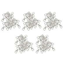 150Pcs Karabiner Swivel Schluesselanhaenger Silber Farbe