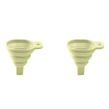 2X Novelty Silicone Folding Funnel Telescopic Long Collapsible Style Funnels for Household Liquid Dispensing Green