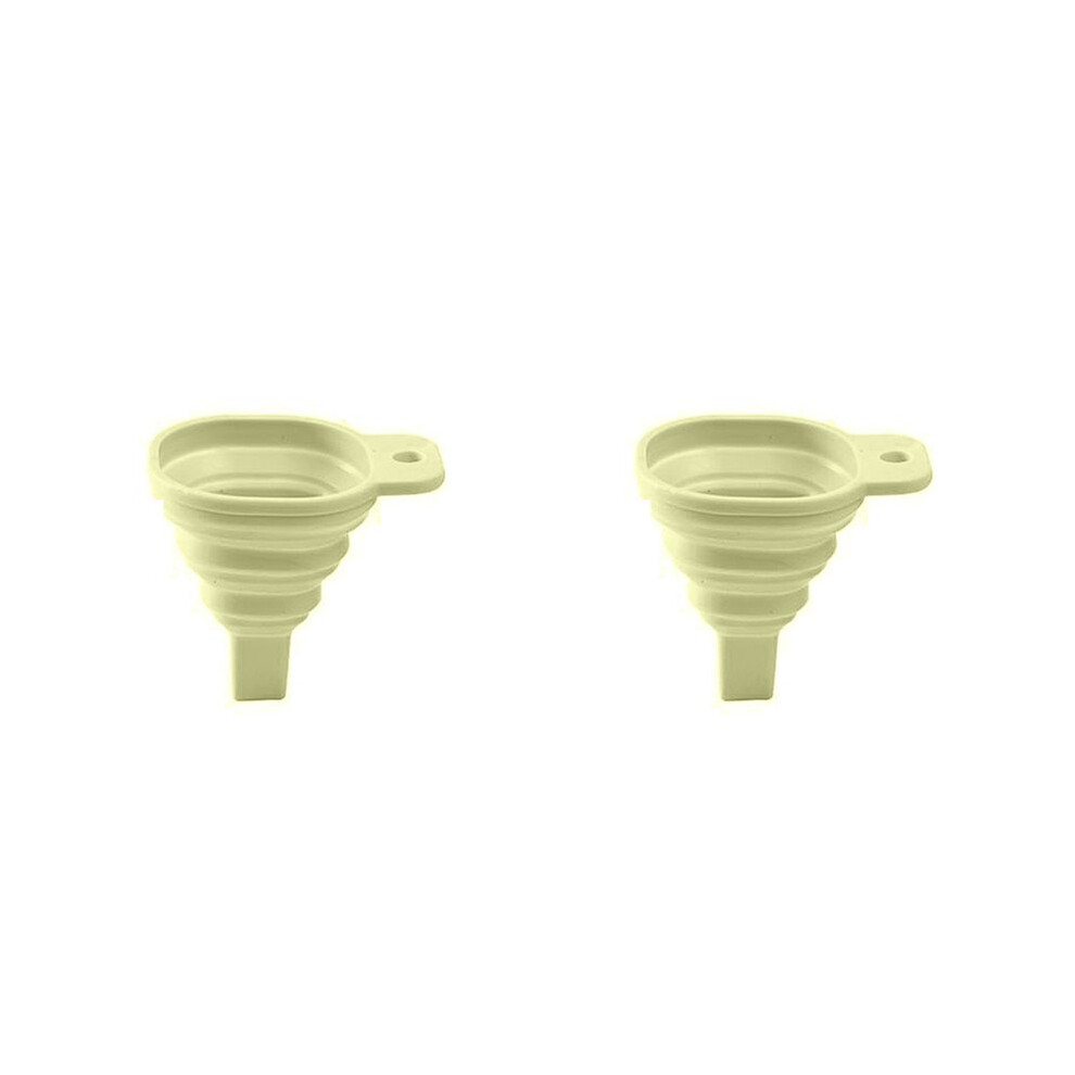 2X Novelty Silicone Folding Funnel Telescopic Long Collapsible Style Funnels For Household Liquid Dispensing Green 6032150350647