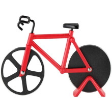 LNKOO Pizza Cutter Wheel – Stainless Steel, Non-Stick Bike-Style Slicer with Stand, Compatible with All Pizzas, Great Gift
