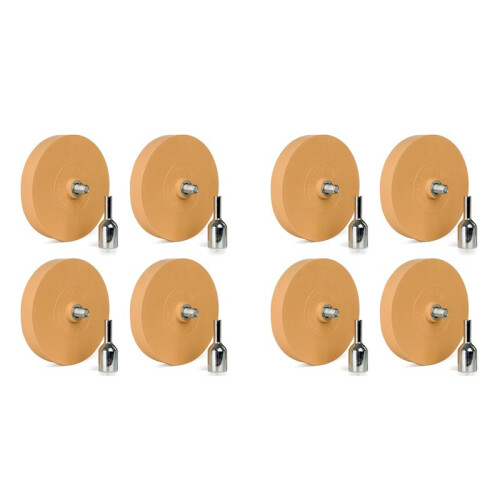 8x Removedor de Decalque de Roda de Borracha de 3,5 Polegadas com Adaptador Removedor de Adesivo de Roda de Borracha com Adaptador Roda de Borracha