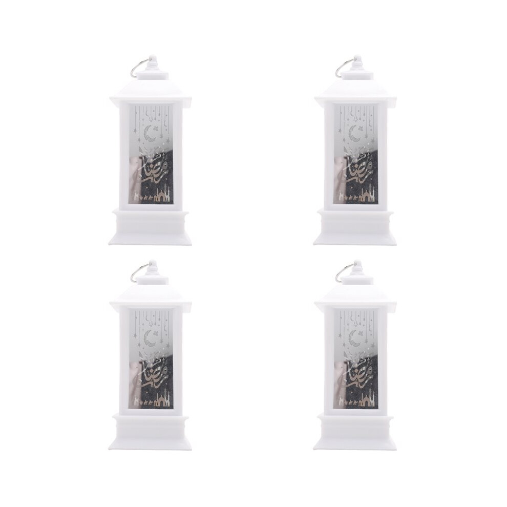 4X Eid Mubarak Led Lantern Ornaments Ramadan Lantern Nightlight Lighting Home Decorations Ramadan Festival Party Gifts,G 4713286776106