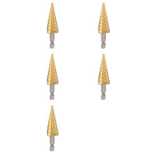 5pcs 4-20mm HSS Straight Step Drill Bit Wood Metal Hole Cutter Core Drill Bit Pagoda Drill Bit