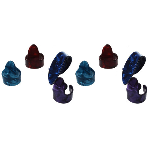 6 Finger Picks + 1 Thumb Pick Plectrums Guitar Plastic