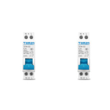 2X TOMZN TPN 1P + N Disyuntor MCB 6A Montaje en Riel Din Interruptor de Aire Doméstico en Miniatura