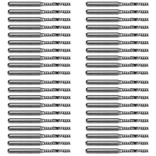 40 PCS 2mm X 15mm Carbide Single Flute End Mill Router Bit for Engraving Machine