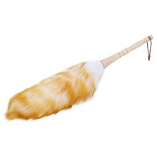 Anti-Static Wool Duster - Soft Dust Cleaner with Wooden Handle for Household Surfaces