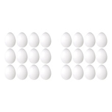 24 Pack 3 Inch Easter Foam Egg White Egg Egg Foam Natural Polystyrene Egg Foam Handmade Egg