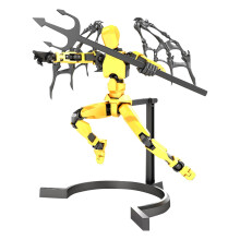 Set de figurine de acțiune T13 (galben), figurine imprimate 3D preasamblate cu arme și accesorii, compatibile cu T13