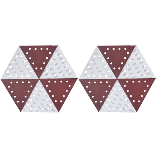 60 Peças de 11-1/4 Polegadas de Lixa de Gancho e Laço Triangular para Lixadeira de Drywall - 10 Peças Cada 60 80 100 120 150 240 Lixa