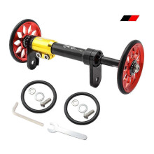 (Black rod red wheel) KINCJON Ultralight Rear Load Rack Rod Aluminum Alloy Extension Telescopic Bar New Hot