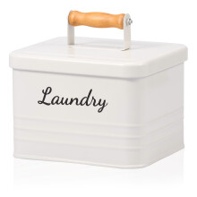 Metal Dryer Sheet Holder with Lid – Large Capacity, Minimalist, Reusable Dispenser Container Compatible with Standard Dryer Sheets