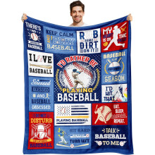 Football Blanket 60"x50" – Flannel Throw Gift for Boys 8-12 & Men, Team Gift, Compatible with Football Lovers