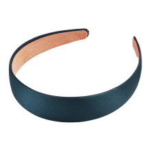 Xinwanna 3cm Wide Hair Hoop Solid Color Cloth Wrapped Headband Soft Touch Hairband Versatile Hair Accessories (Green)