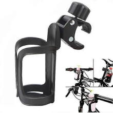 360 Rotation Bike Bicycle Bottle Cage Handlebar Mount Drink Water Cup Holder Kid Bicycle Bottle Holder Cage for Bike(1 piece, black)