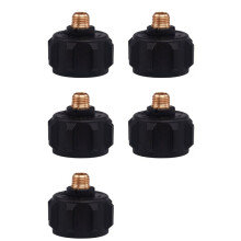 5X QCC1 Propane Adapter Gas Regulator Valve Fitting with Nut and 1/4 Inch Male Pipe Thread
