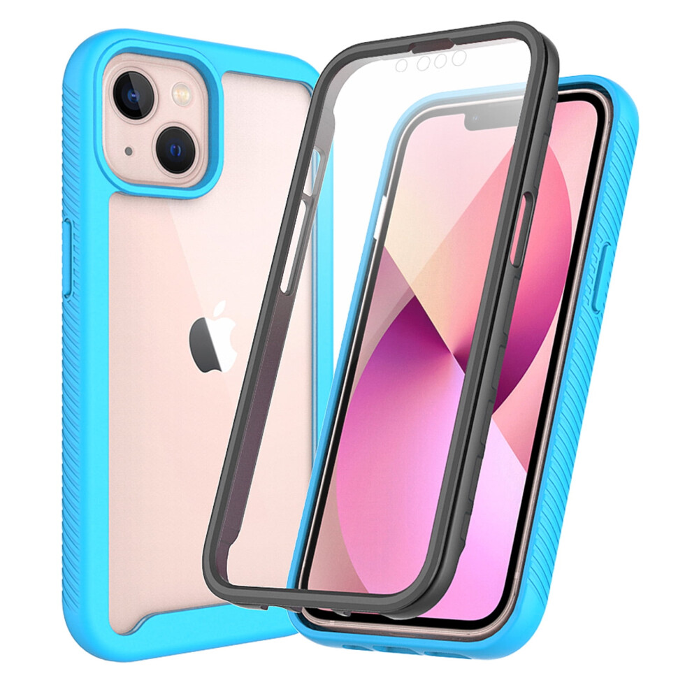 Compatible With Iphone 15 Plus Case: Clear Rugged Dual-Layer Defender With Built-In Screen Protector, Shockproof & Anti-Scratch, Blue 9479868442849