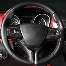 Carbon Fiber Steering Wheel Cover Trim Decoration for Levante 2016 2017 Ghibli 2014 2015 2016
