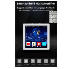8 Ohm Android 10.0 System WIFI 4X25W Stereo Home Theater Background Music Wall Amp White