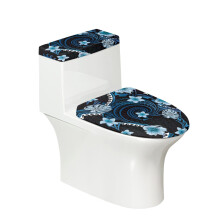 Flowers Toilet Lid Cover, Stretch Universal Easy Care, Stylish Fits All Toilet Shapes Adjustable, Toilet Cover
