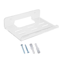 Suporte de parede para roteador Wi-Fi, ideal para casa, quarto, sala de estar, escritório, mini PC, DVD player e conectores de rede.