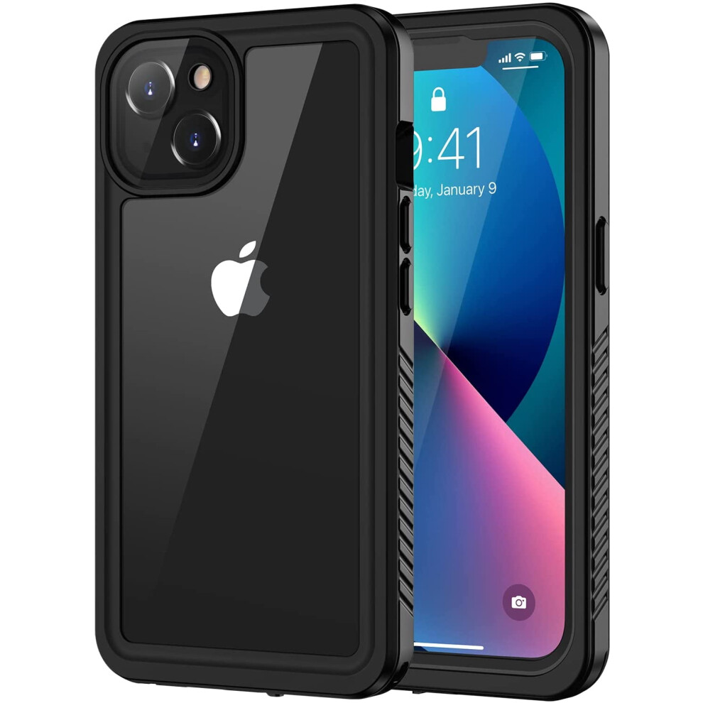 Ip68 Waterproof Shockproof Case With Built-In Screen Protector For Compatible With Iphone 13 (6.1", ) Black 9365509204702