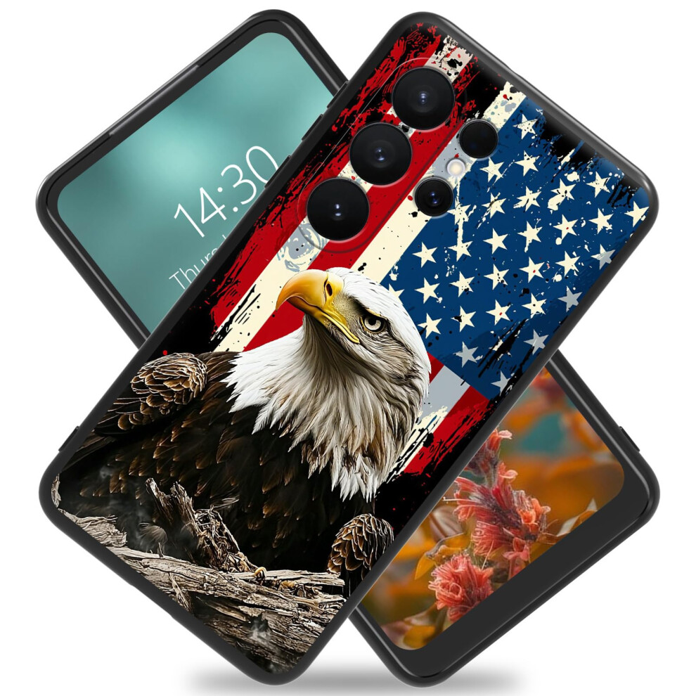 Case For Galaxy S25 Ultra Shockproof Thin Tpu Cover American Flag Eagle Design Scratchresistant Protection 9771547584605