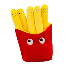 Cuscino a forma di patatine fritte, giocattolo di peluche creativo a cartone animato, bambola di peluche, oggetti di scena per fotografia, cuscino