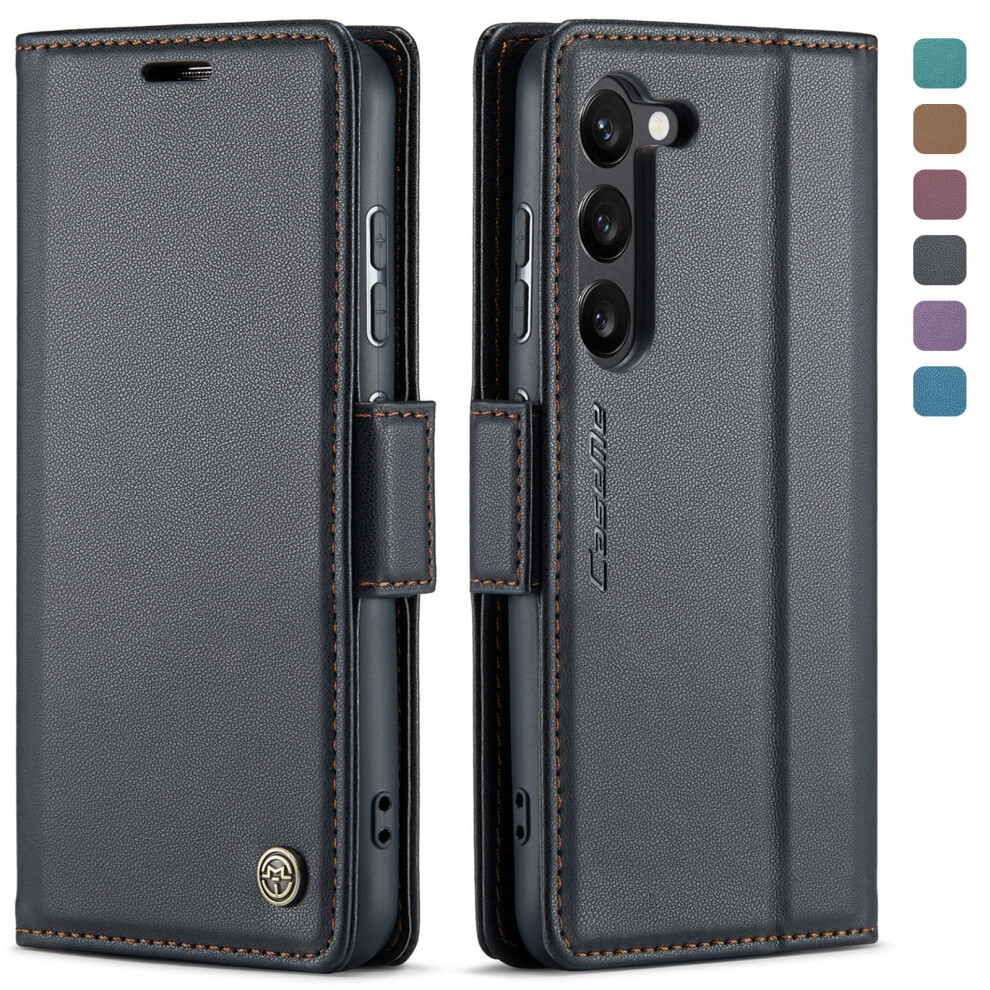 Samsung Galaxy S24 Plus Case Wallet Â Pu Leather Folio With Rfid Blocking, Magnetic Closure, Flip Protection Â Black 9365509208489