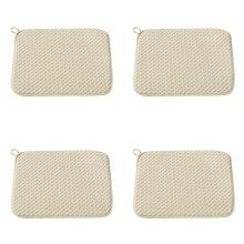 4-Pack 20x15" Ultra-Absorbent Microfiber Dish Drying Mat – Large Size for Counter, Sink, Rack; Compatible with All Surfaces