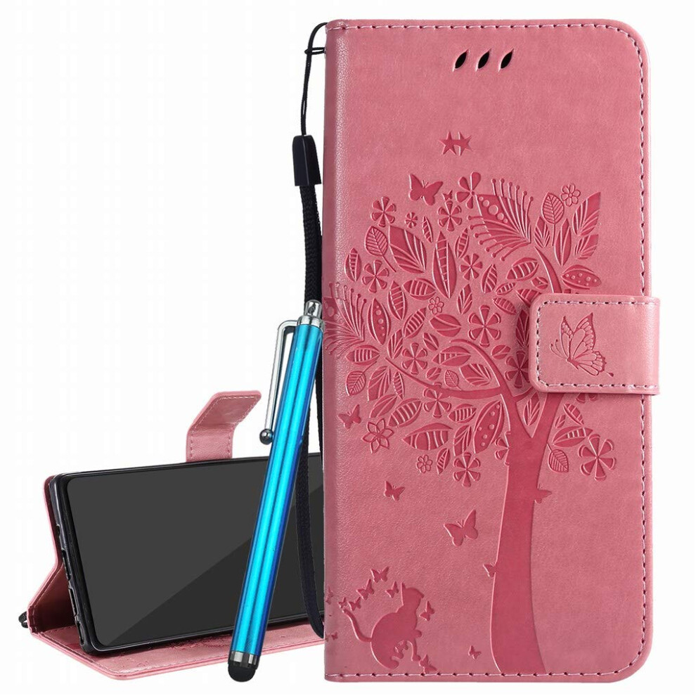 Leather Wallet Case With Card Slots, Foldable Stand And Magnetic Closure For Iphone 13 Pro Max Pink 9092120209365