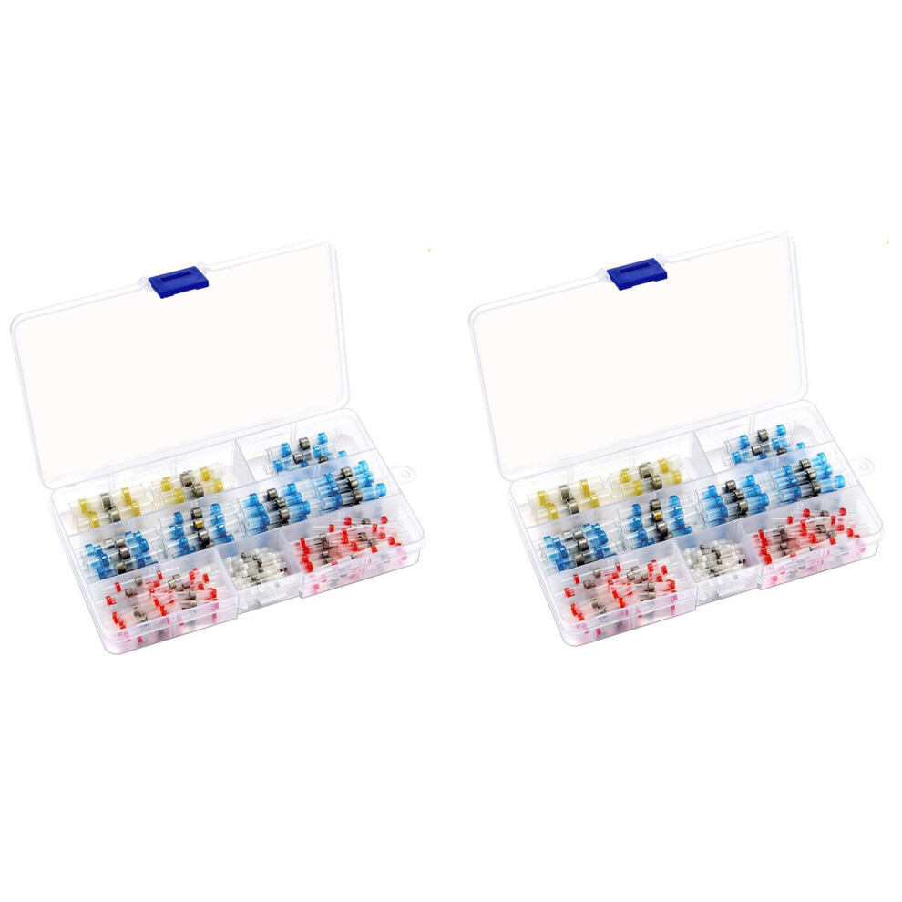 300Pcs Solder Seal Wire Connectors Kit Heat Shrink Butt Connectors Waterproof And Insulated Electrical Wire Terminals 6033652604610