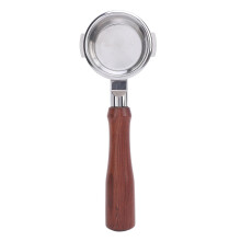 58mm Stainless‑Steel Bottomless Portafilter with Wooden Handle – Portable, Easy‑Clean, Stylish Design for Espresso Machines