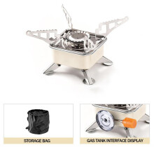Réchaud de camping pliable et portable, brûleur à gaz léger pour la randonnée, les pique-niques et le trekking – Compatible avec les