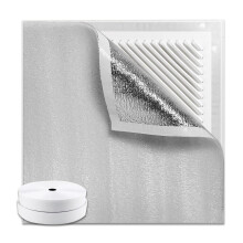 Loftsventilator og dørisoleringsdæksel, 137,5 cm x 91,5 cm, sølv – kompatibel med standard loftsventiler og vinduer