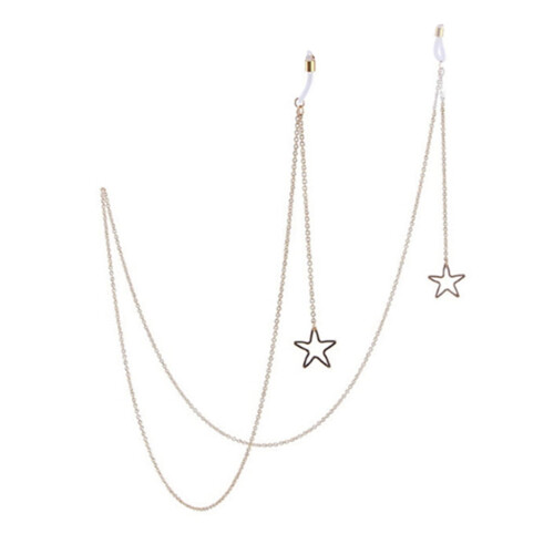 Alloy Eyeglass Chain Star Pentagram Design 1 Piece