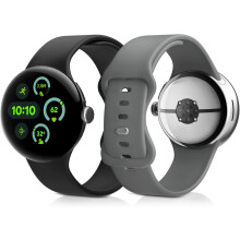 2er-Pack kompatible Armbänder für Google Pixel Watch3 (41 mm), atmungsaktives, weiches und wasserdichtes Sportarmband aus Silikon als Ersatz für