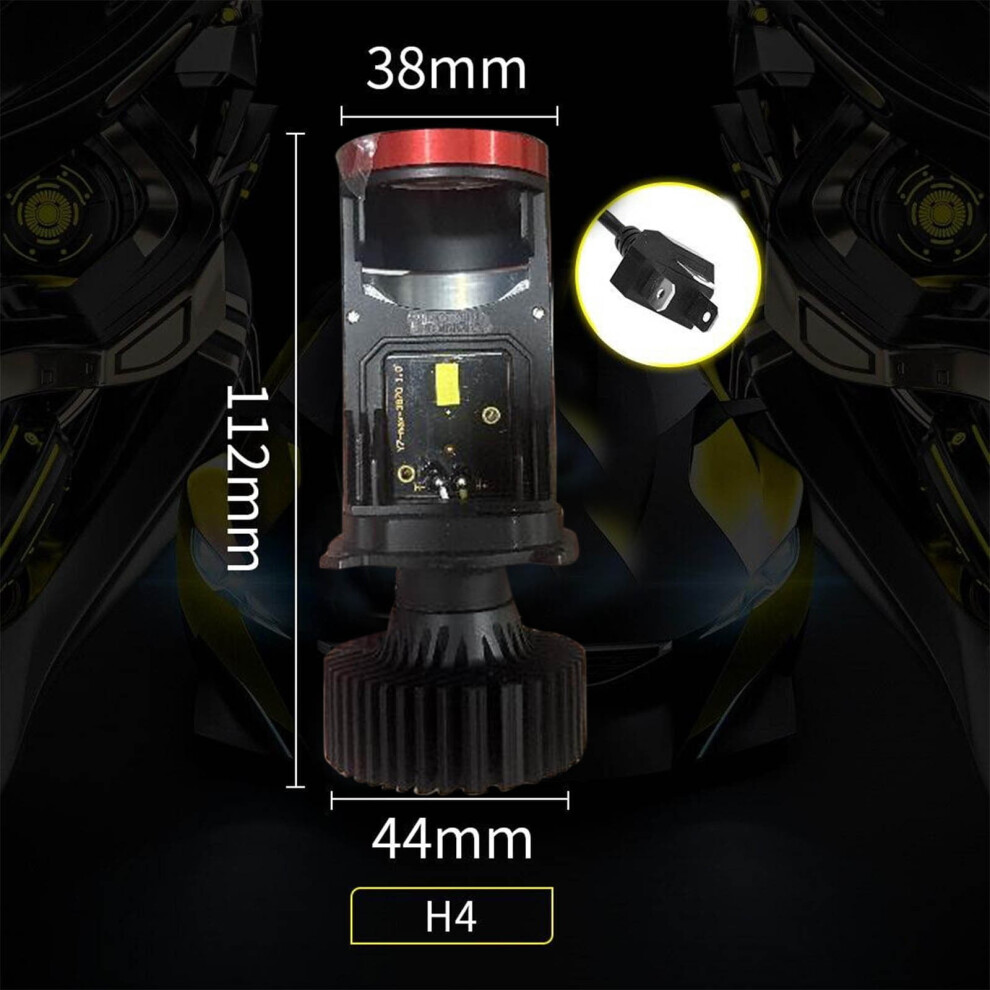 H4 Led Headlight, Car Led Bulb, 90W 18000Lm High Low Beam Conversion Kit, 6500K Ip67 Waterproof, 12V-24V For Cars Motorcycles White 9479868415133