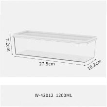Transparent Stackable Ice Bin for Freezer with Lid Space-Saving Kitchen Organizer Clear Refrigerator Organizer Fruits and Vegetables Storage Holder