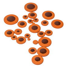 pad de saxophone en cuir PU, pièces d'instrument à vent, alto orange