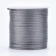 23m/roll Nylon Thread Rattail Satin Cord Chinese Knot Jewelry Craft String 2mm-LightGrey
