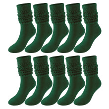 Crew Socks, Knæstrømper, 5 Par Soild Color Socks Kvinder Lårhøje Støvlestrømper Bløde Scrunch Socks Dress Socks, Slouch Socks, Søde Sokker