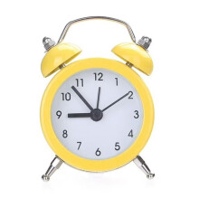Retro Loud Alarm Clock Double Bell Mechanical Key Wound Pointer Silent Alarm Night P8A4 Decor Light Clock Cl Clocks Bedside