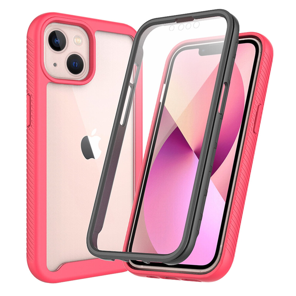Compatible With Iphone 13 Case Â Clear Rugged Dual-Layer (Tpu + Hard Back), 360 Shockproof, Anti-Scratch, Built-In Screen Protector Â Pink 9479868443556